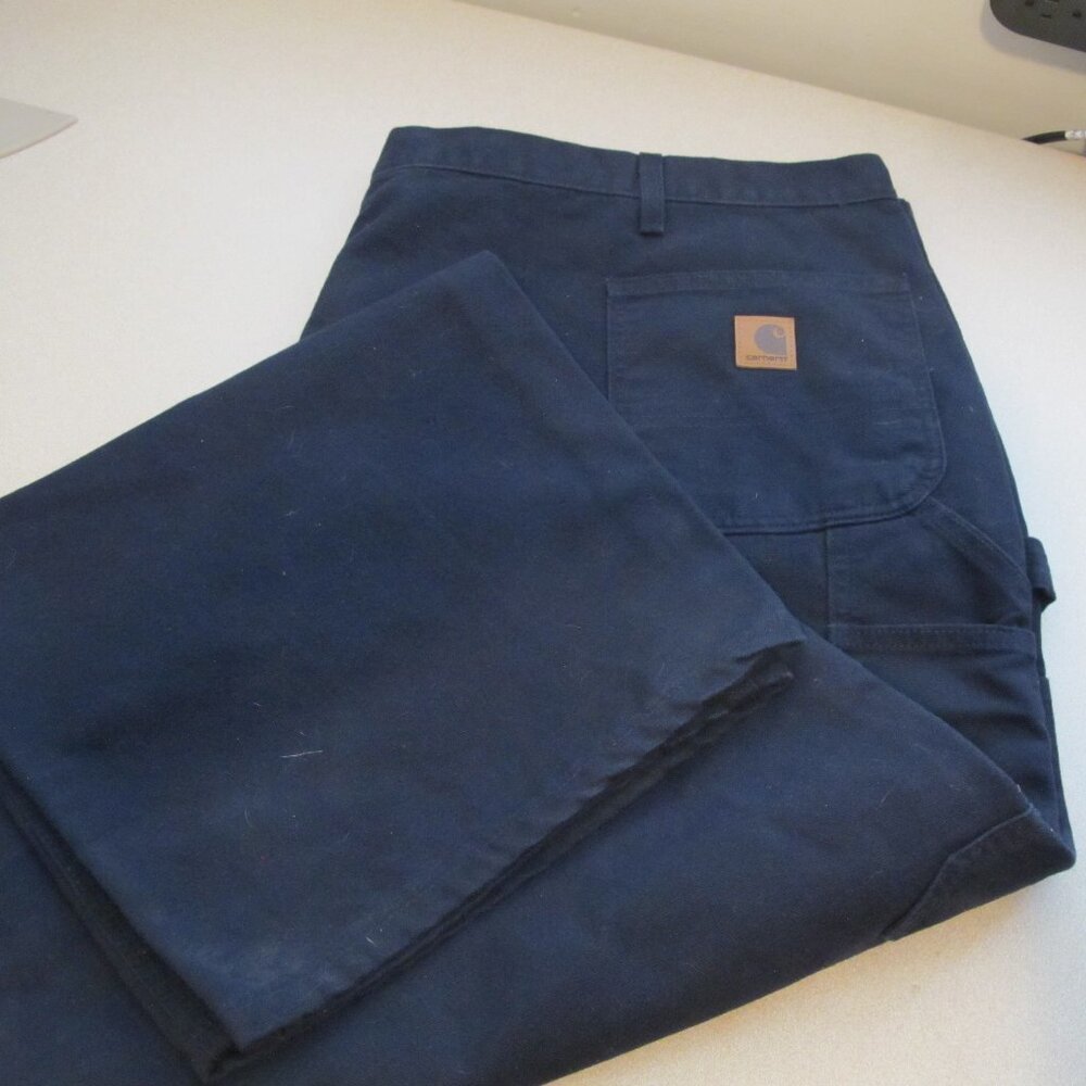 Carhartt B11 MDT Loose Orig Fit Duck Canvas Dungaree Navy Pants, 52x32, NWT (02)